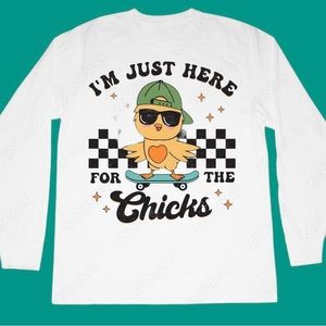 Easter tshirt kids youth here for the chicks